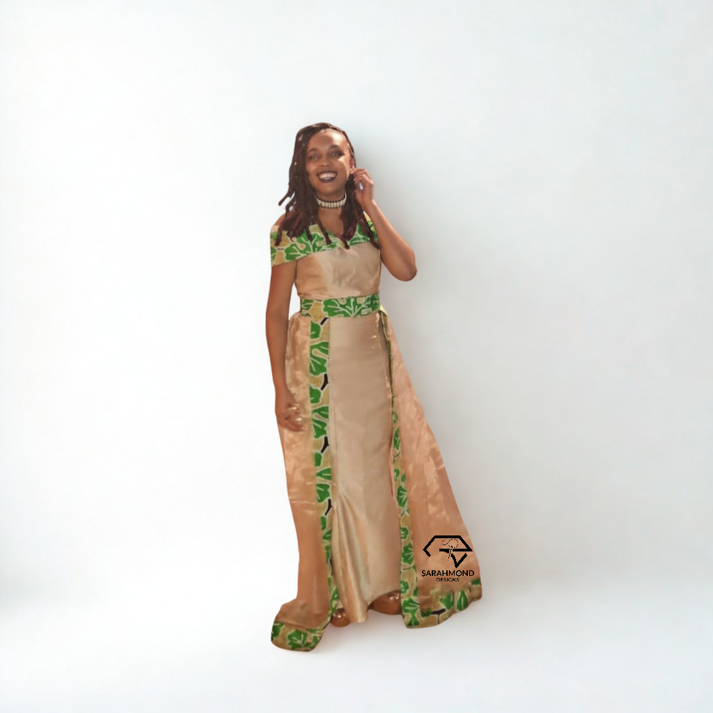 Ariel Off-Shoulder Mermaid Long Dress with Train - Custom Made