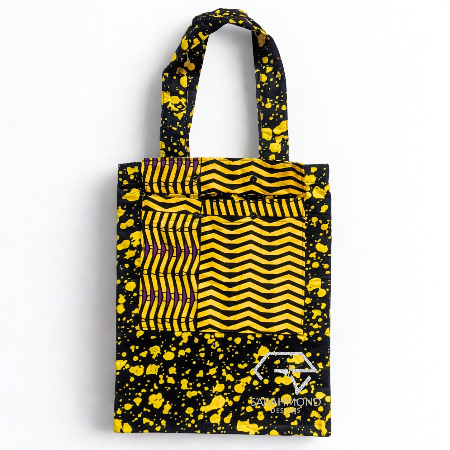 Parker African Tote And Carry Bag With Side Pocket - Big