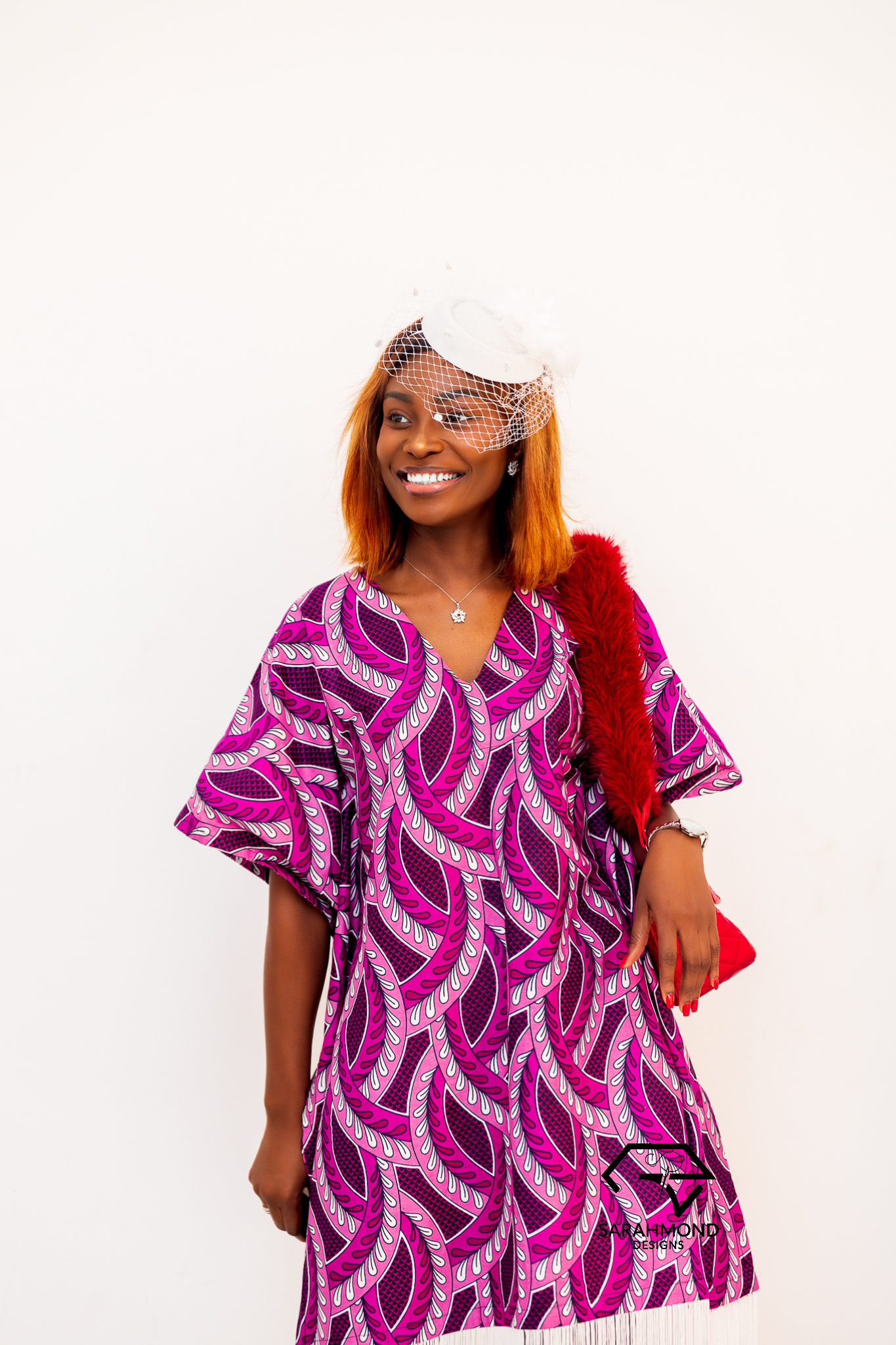 Tamara Ankara African BouBou Short Dress With Fringe - Custom Made
