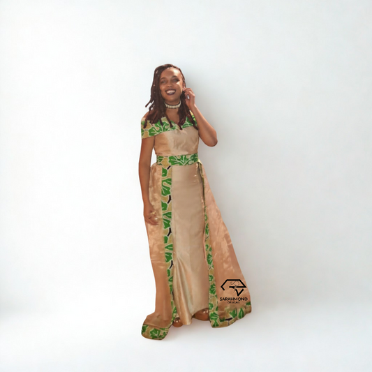 Ariel Off-Shoulder Mermaid Long Dress with Train - Custom Made