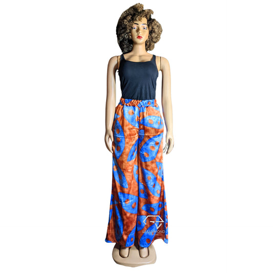 Vivian Vintage Flared High Waist Wide Leg Trousers Or Pants With Pockets - Custom Made