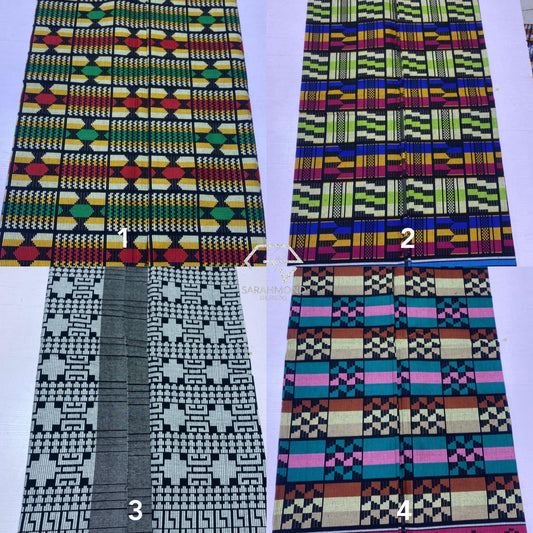 Handwoven African Akwete Cultural Cotton Traditional Fabrics In Red, Green, White, Pink, Black, Multicolor And Geometric, Vintage Shapes And Designs